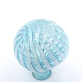 Phoenician Malta light blue glass striped vase, 90s