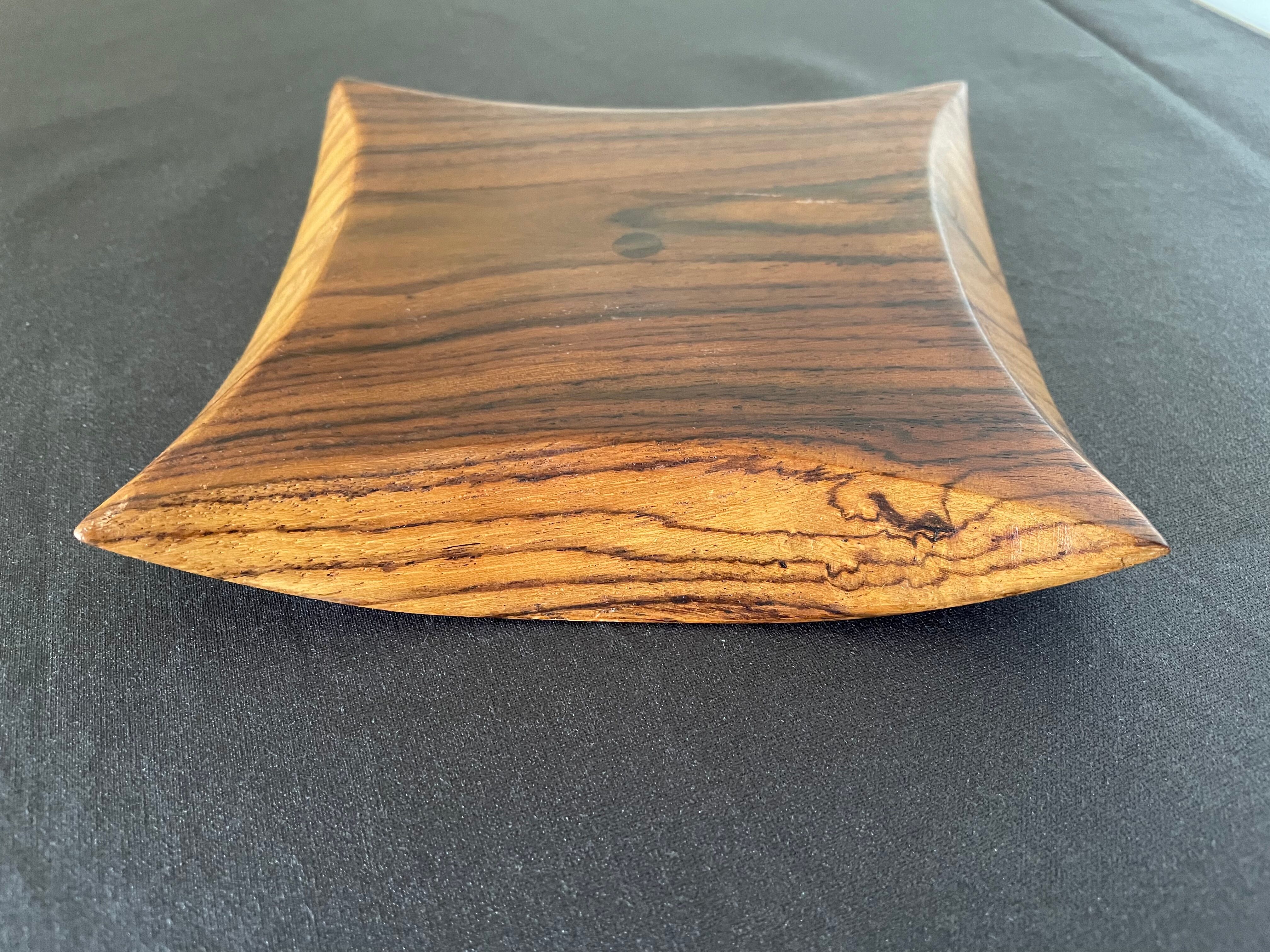 Turned wooden pocket tray
