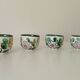 Set of 4 vintage Boch Belgium cups from the 1960s.