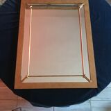 Wall-mounted gilded vintage wrought iron mirror