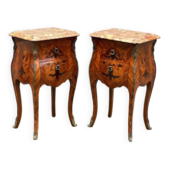 Pair of Louis XV style bedside tables