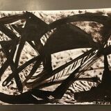 Painting art brut on paper