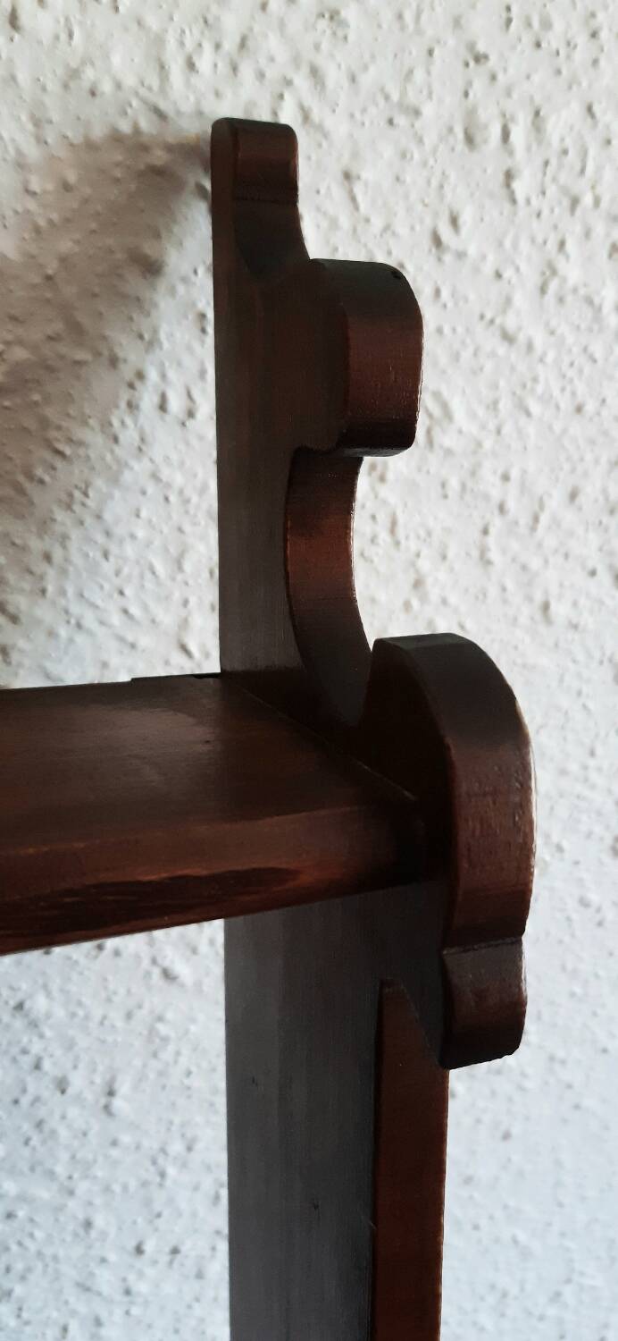 Wooden wall shelf