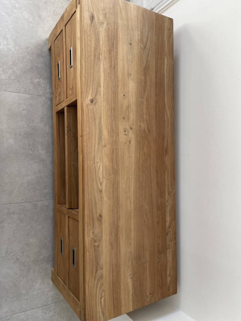 Meuible tv sheesham batamba solid wood 50 x 140 x 50 cm with 4 drawers - 2 niches