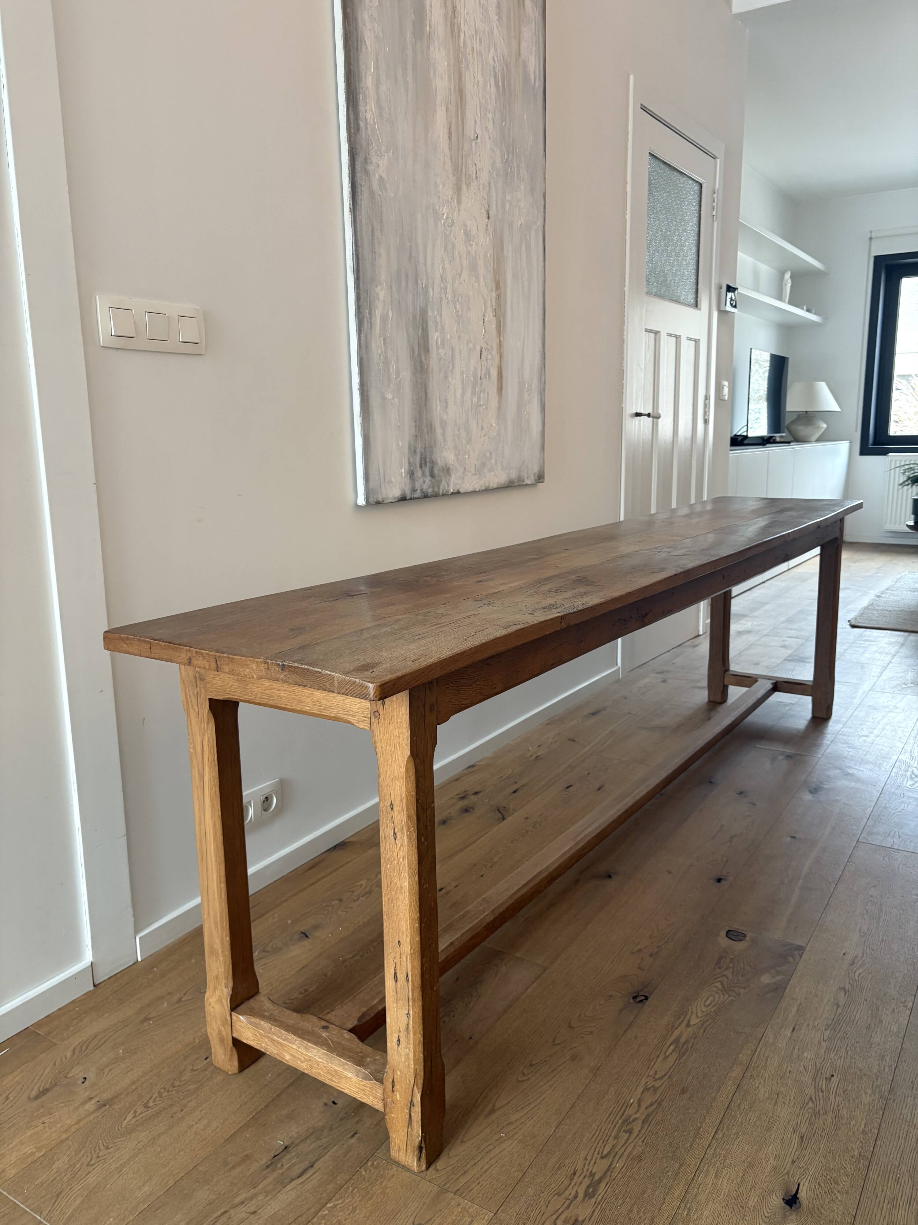 Console table "campaign" solid oak