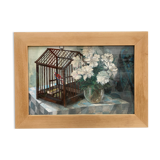 Peinture à la gouache vintage