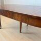 Swiss Biedermeier Extendable Dining Table in Walnut and Brass, 1820s