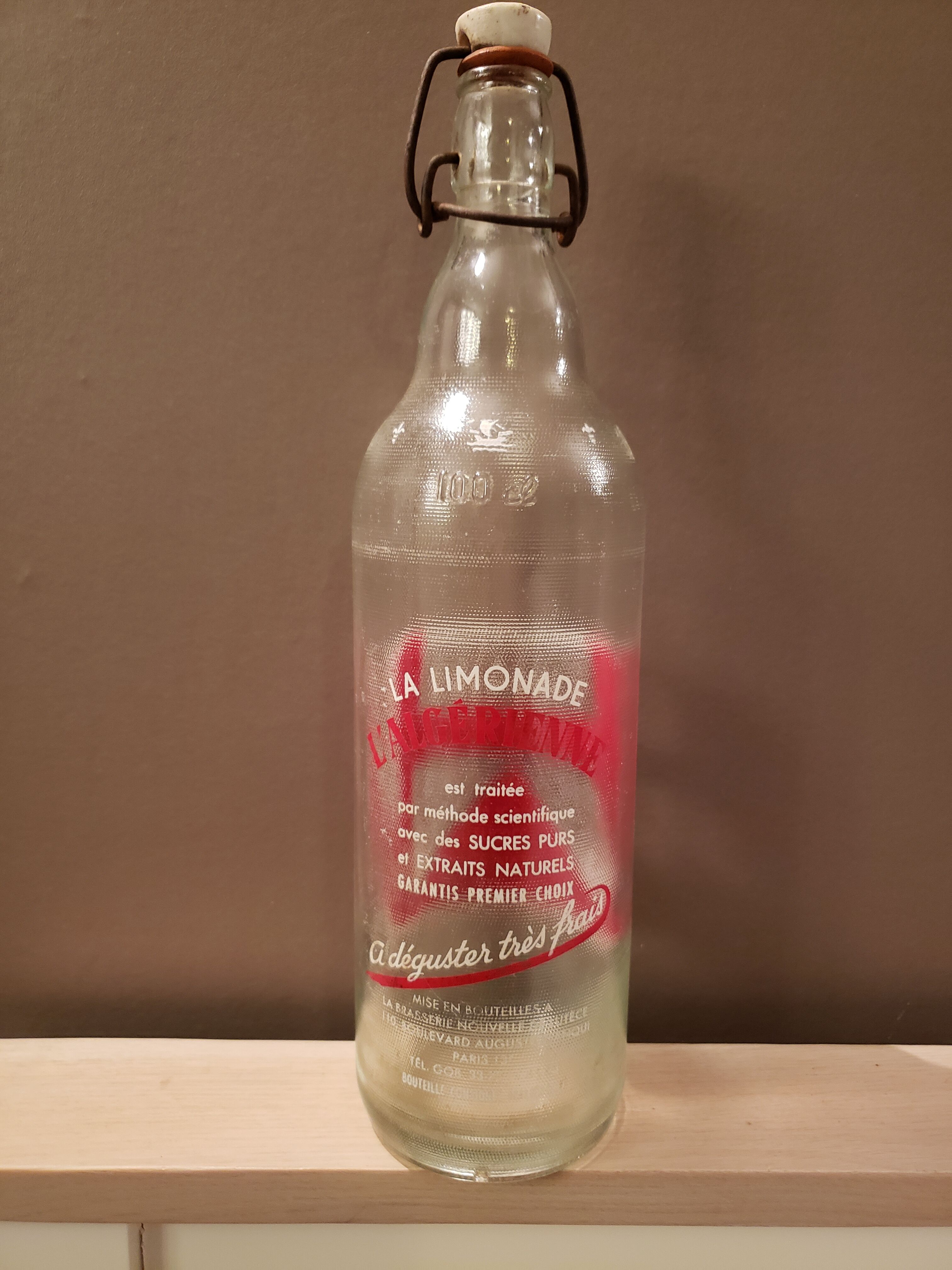 1L. bottle of vintage Algerian lemonade