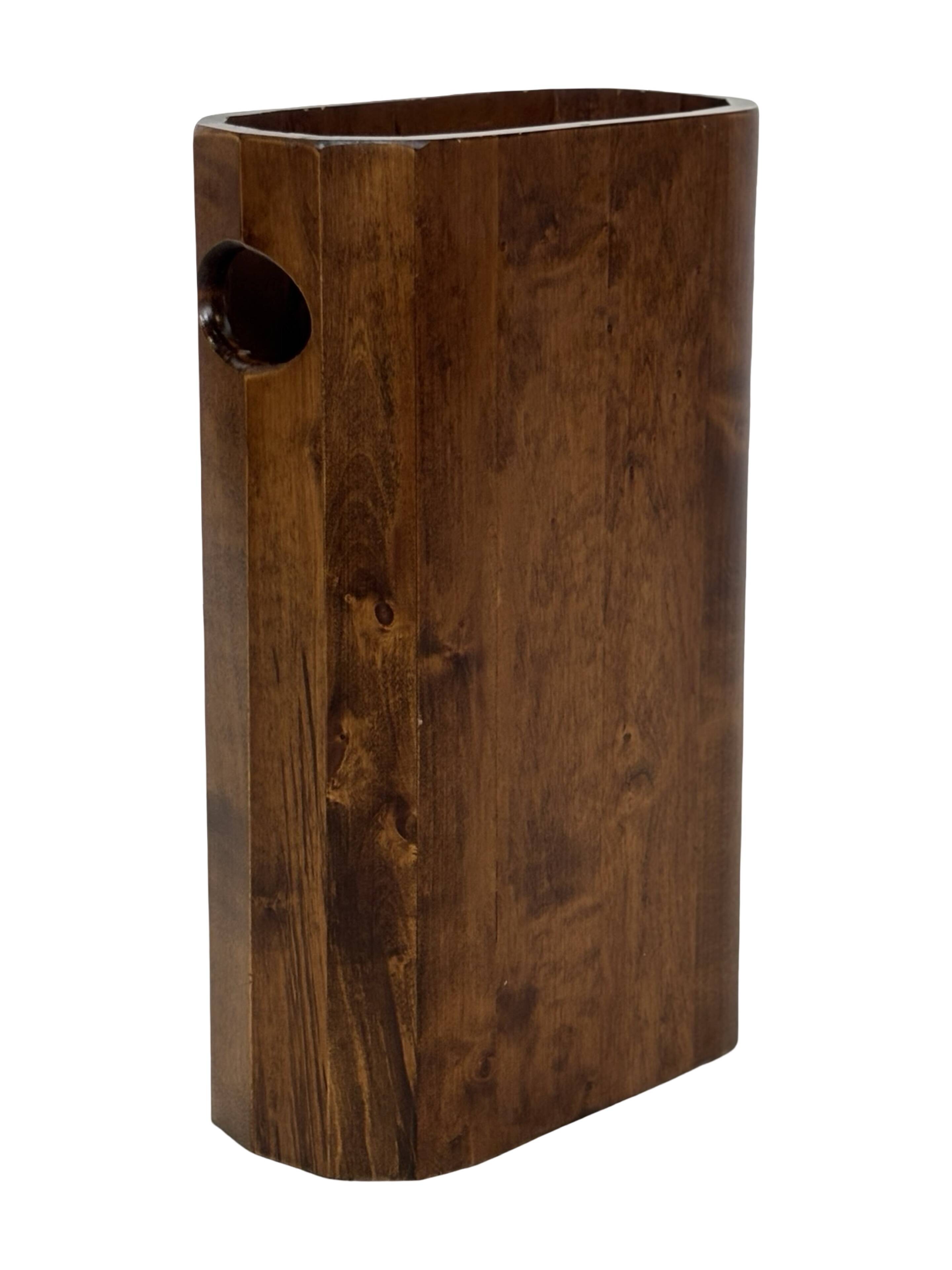 Porte-parapluies vintage en bois, design minimaliste des années 1960