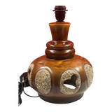 VINTAGE 1960'S CERAMIC FLOOR OR TABLE LAMP WITH FEATHERS WEST GERMANY 60S 1960S