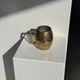 Indian mug in engraved gold metal with floral patterns H11