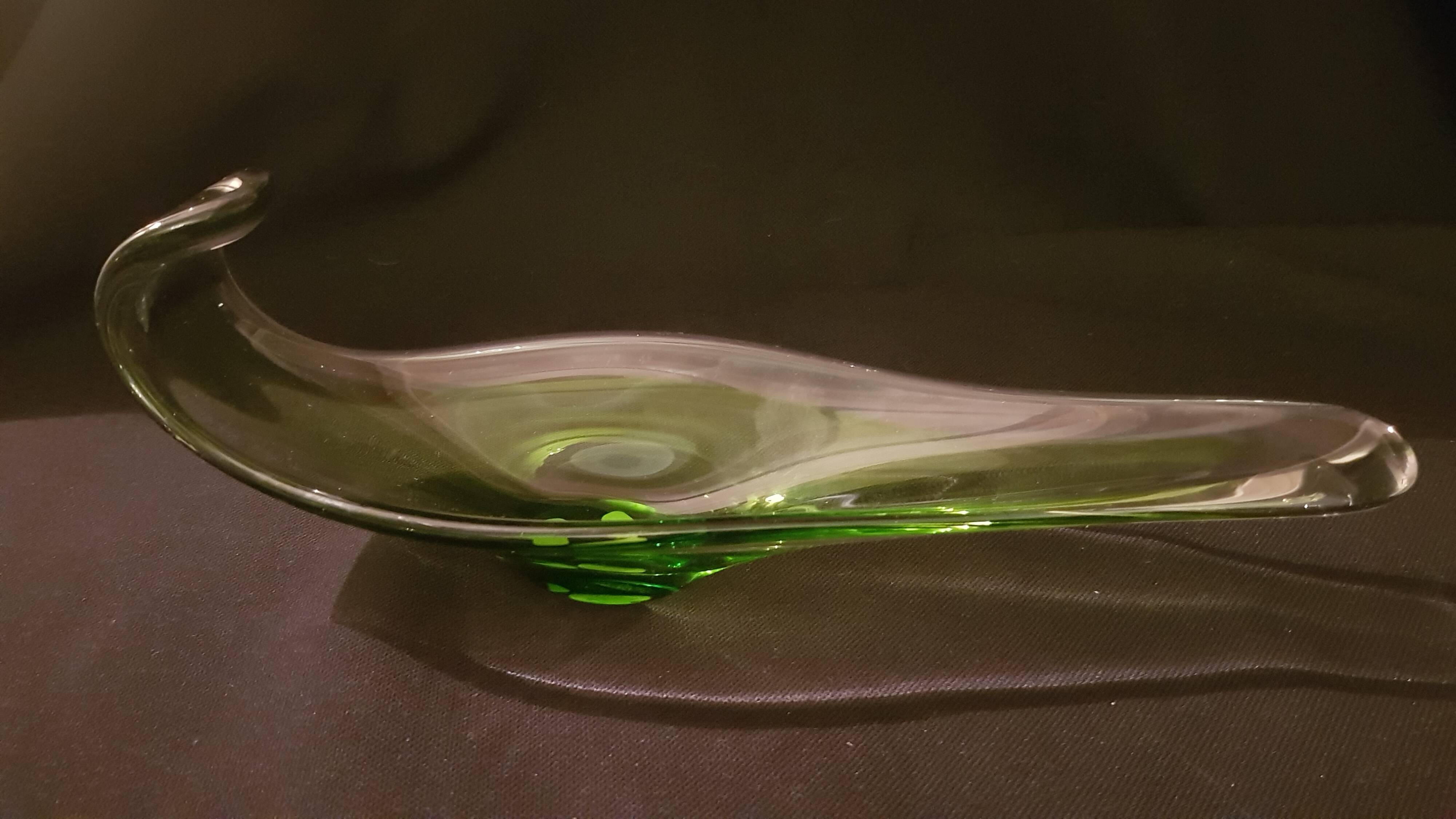 Green gradient Cristal de Bayel pocket bowl