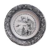 Old plate in Gien opaque porcelain