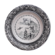 Old plate in Gien opaque porcelain