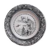 Assiette ancienne en porcelaine opaque de Gien
