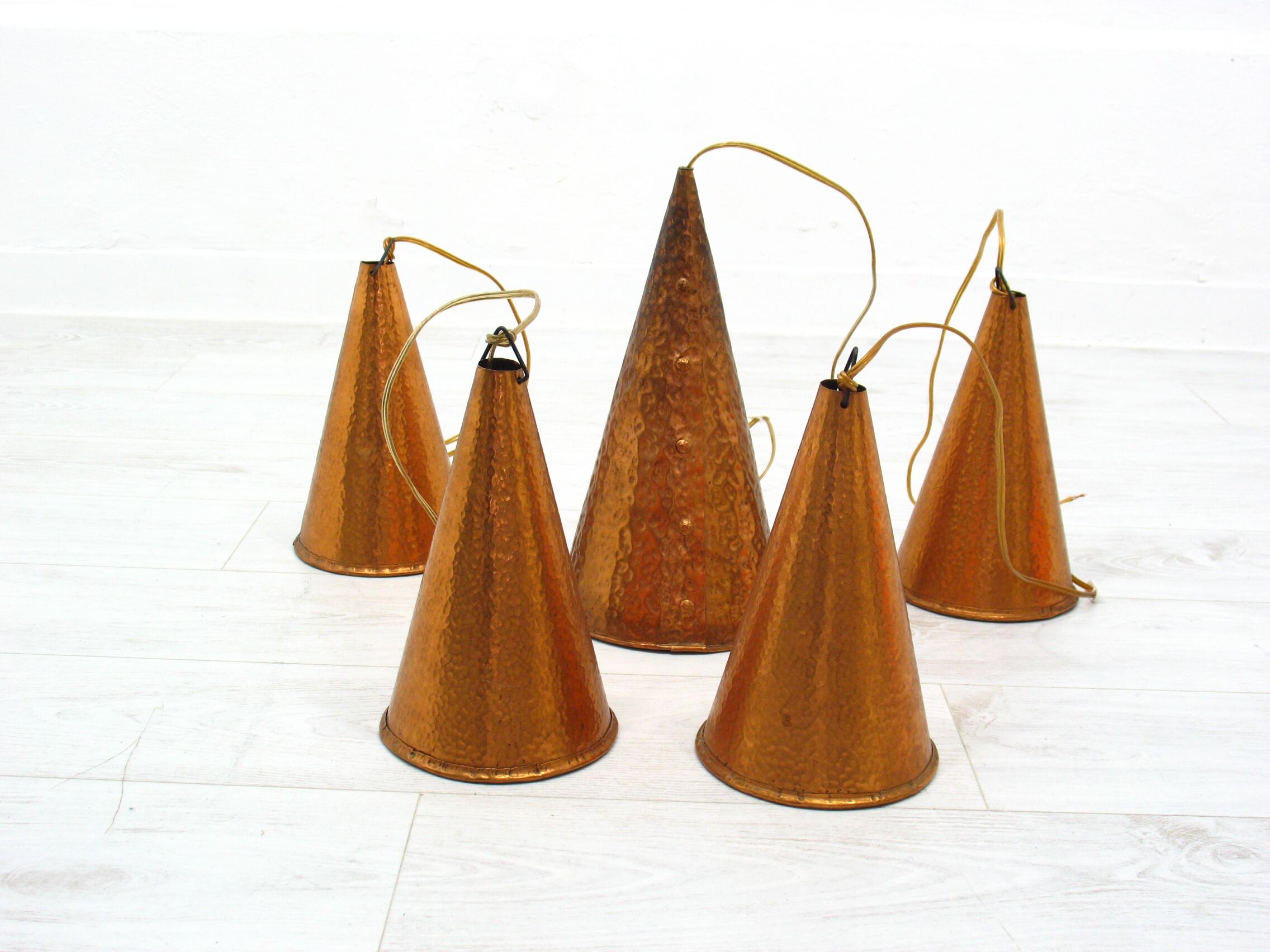 Suspensions coniques par ES Horn Aalestrup, 1970, ensemble (5)