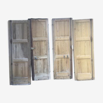 Lot de 4 anciennes portes de garage