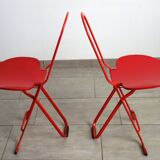 2 folding chairs with stand Gastone Rinaldi for Thema