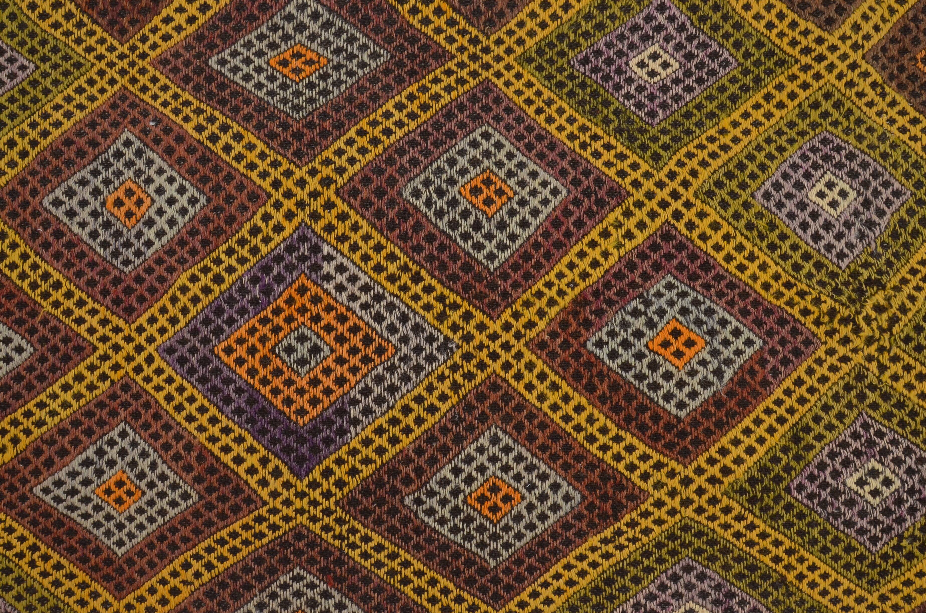 Small Oushak Vintage Kilim Rug sku 1985