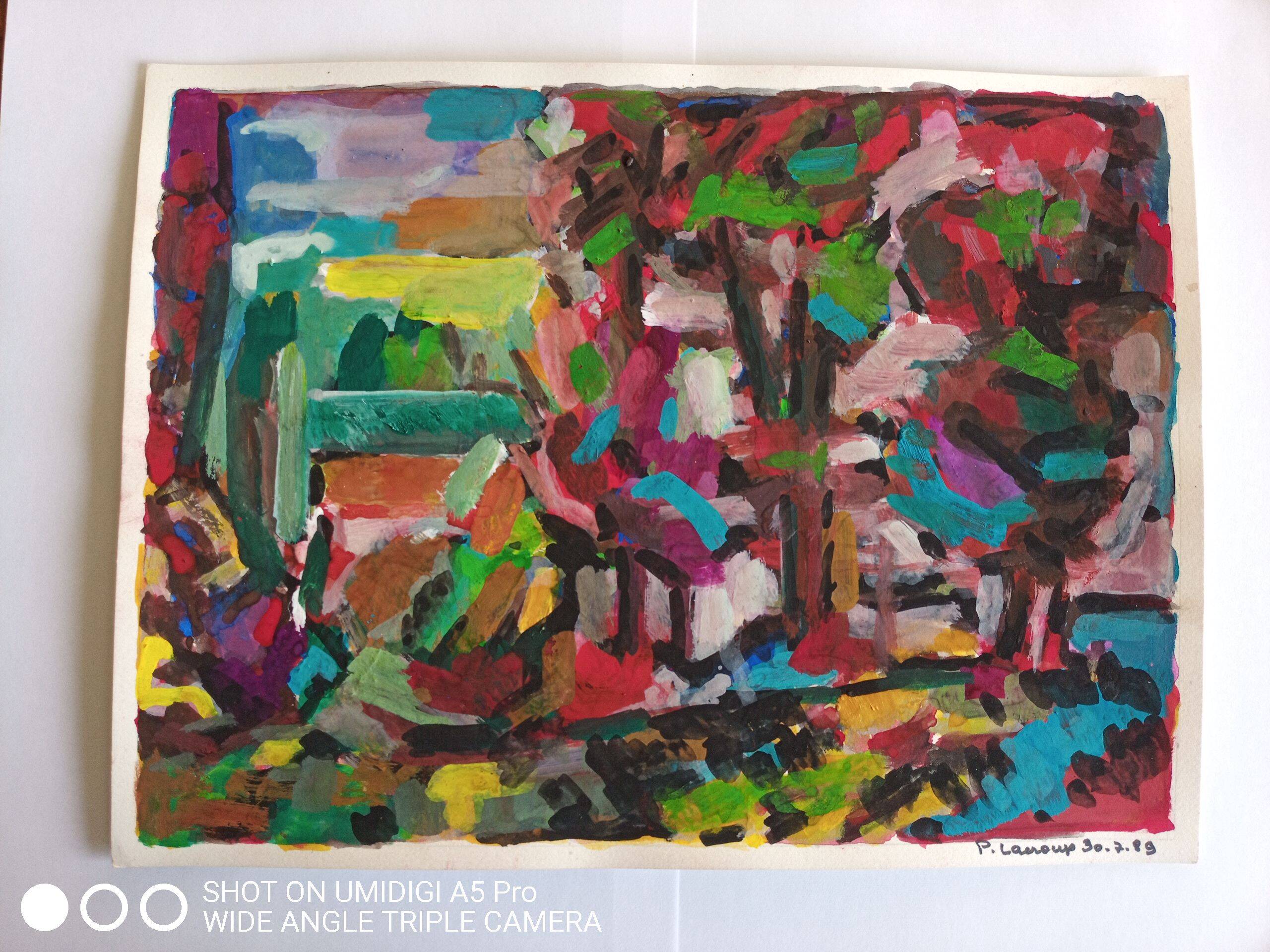 Pierre Lacroux (1909-1993) Gouache on paper, 1989