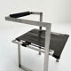 Chaise géométrique  en cuir et chrome, 1980s