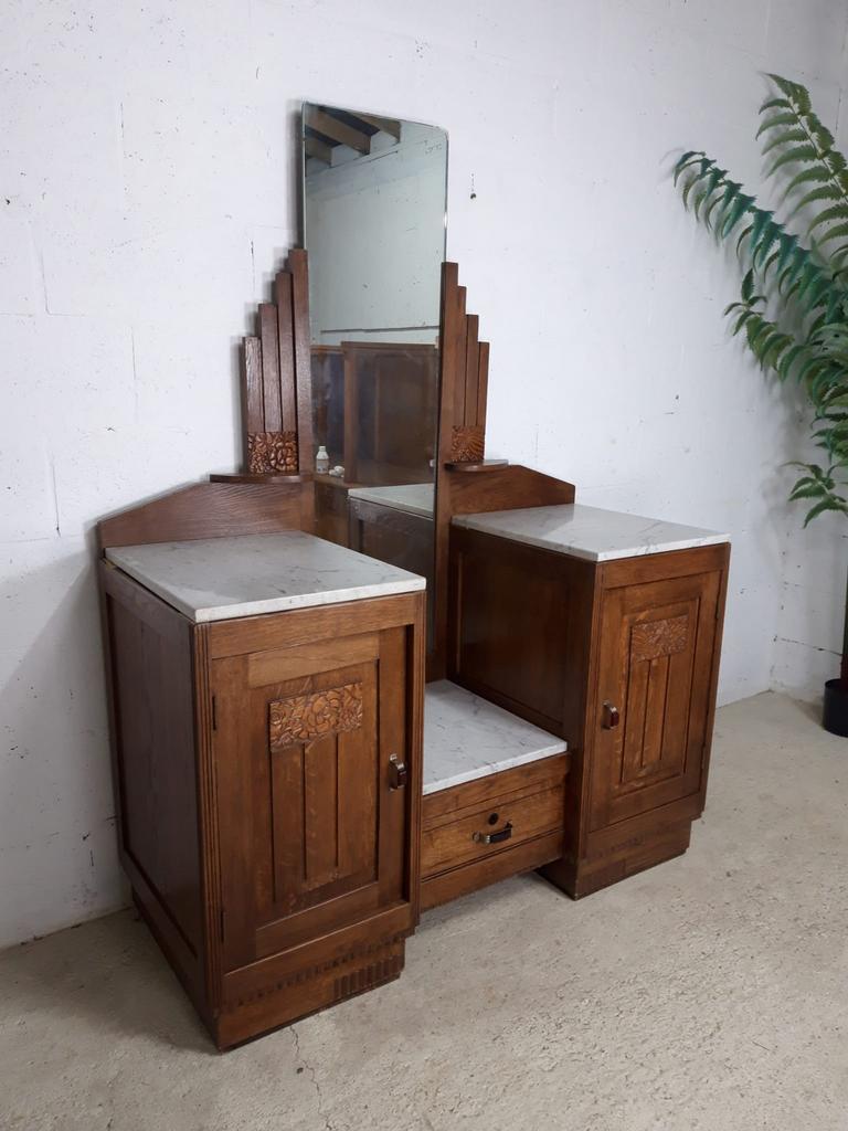 Vintage art deco cabinet with mirror