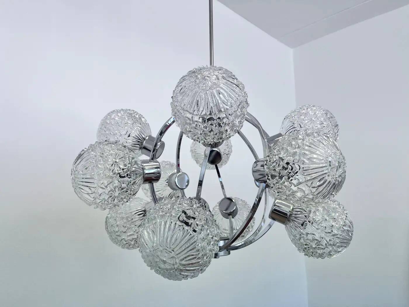 Large Galaxy Space Age Sputnik Chandelier by Richard Essig - Germany, 1970s