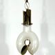Mid-century modern brass and pulegoso chandelier by Carlo Nason