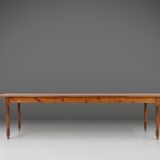 Large French rustic farmhouse table 19th century
