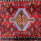 1960s Handmade Wool Rug with Red Medallion, 63 × 91 cm - 1C1289