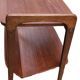 Rolling magazine rack in opal teak by Kleinmobel, 1960