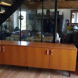 Teak veneer sideboard