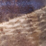 Vintage ceramic vase enamelled sandstone brown green blue