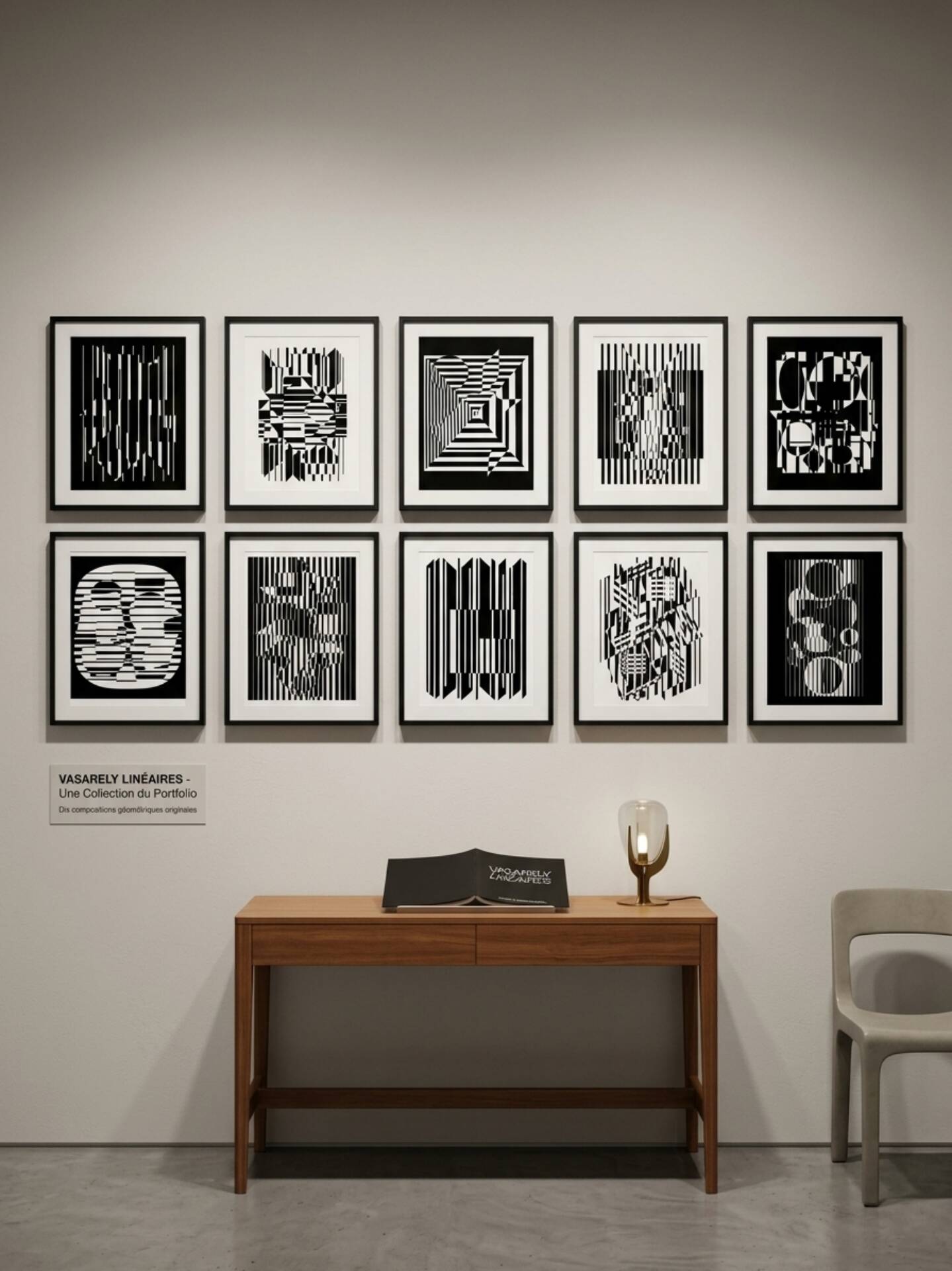 10 screen prints by Victor Vasarely, linear portfolio Editions du Griffo
