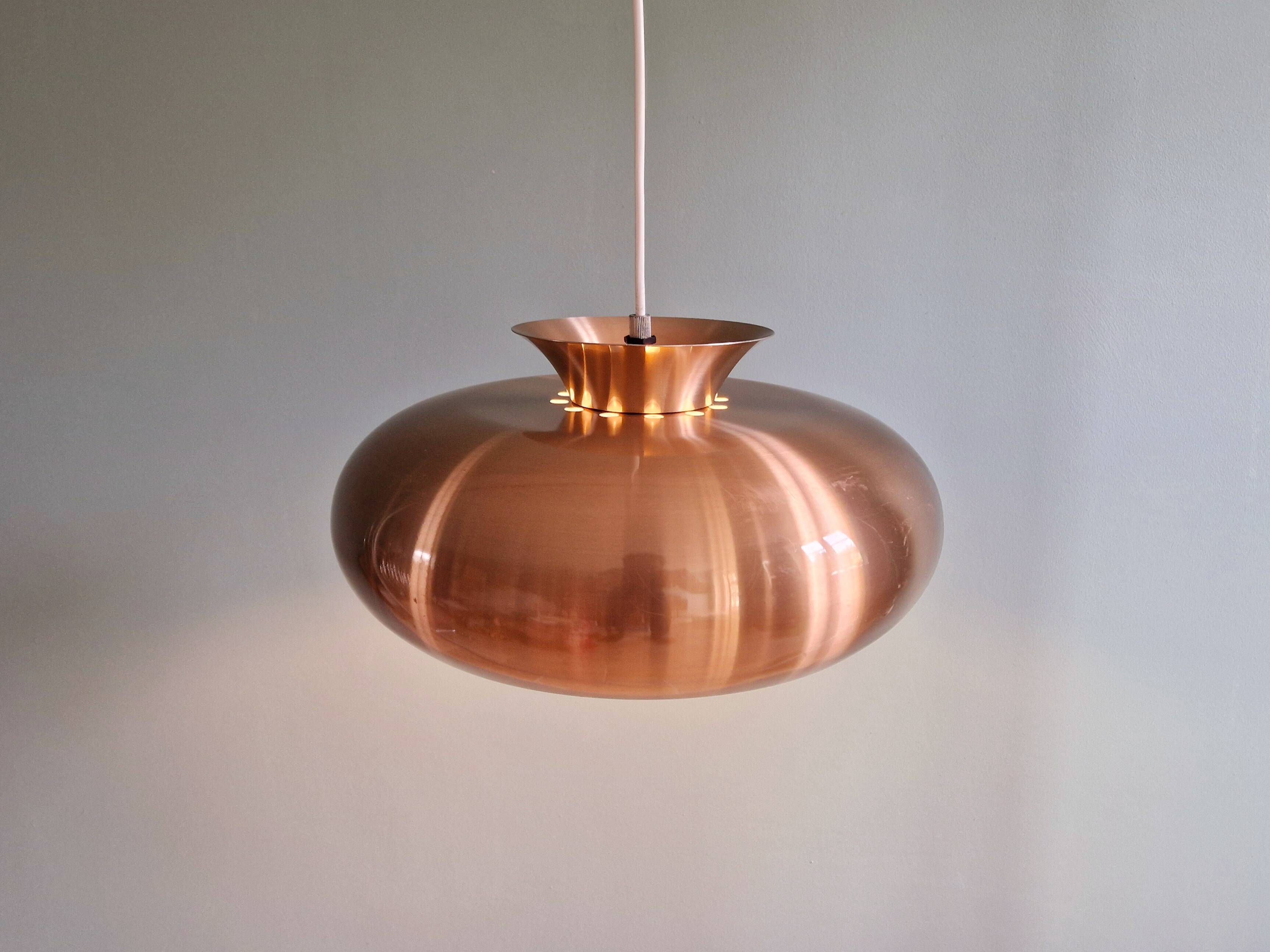 Suspension en aluminium cuivré, RAAK Amsterdam, années 1960-70