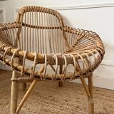 Vintage rattan armchair