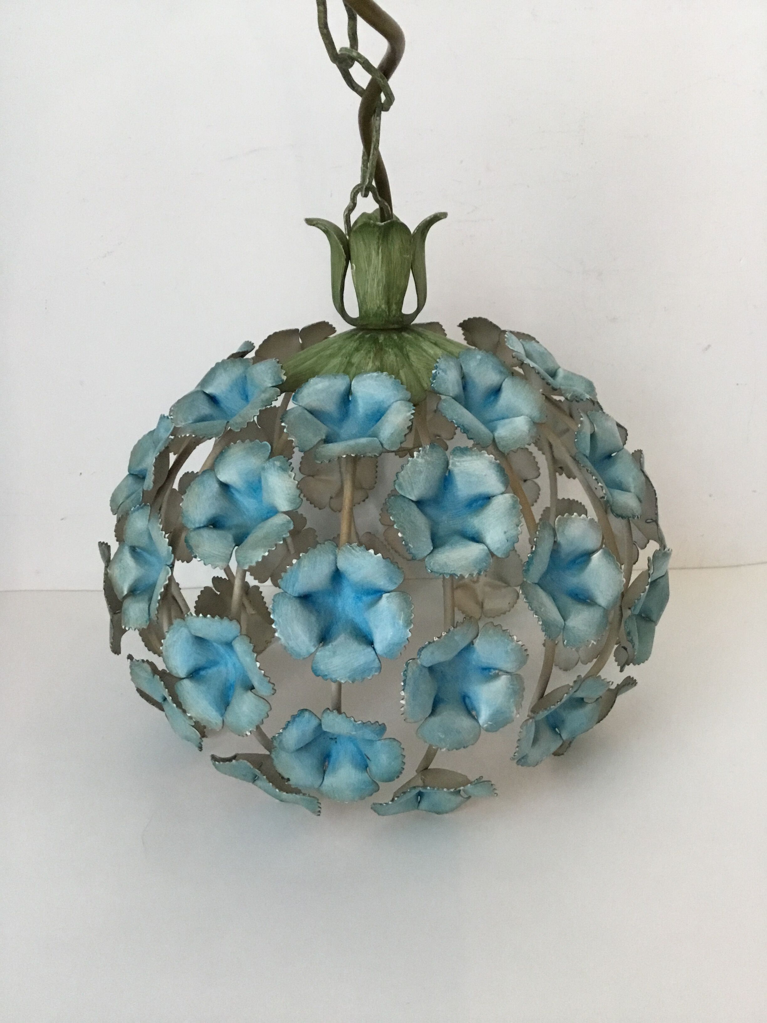 Vintage metal ball chandelier