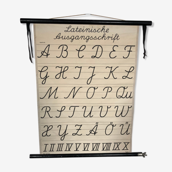Affiche ancienne alphabet