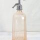 Ancien siphon de bistrot eau de seltz rose saumon grande limonade de vichy