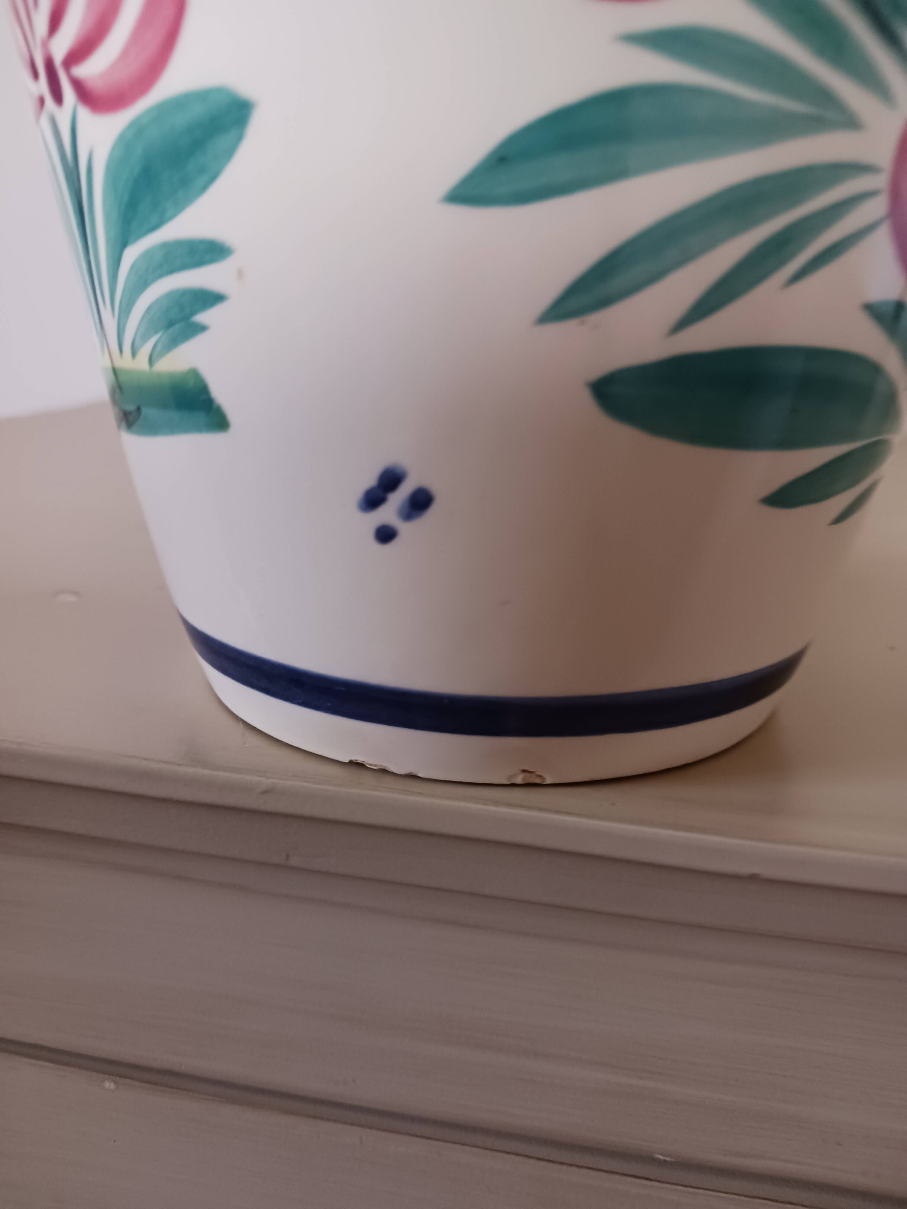 Antique Henriot Quimper vase