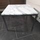 Table basse Roche Bobois en métal chromé dessus marbre,  1970