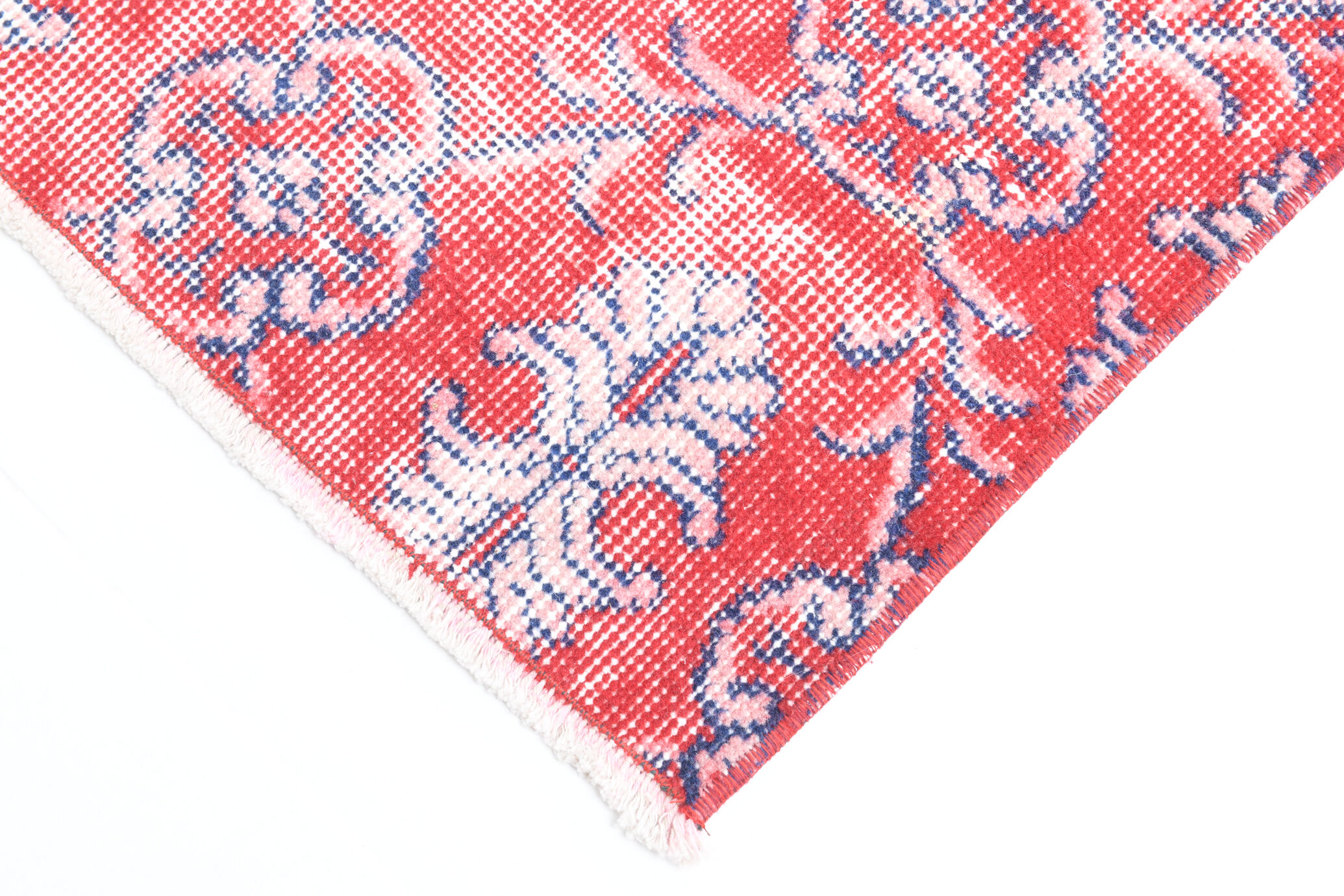 2x8 red classic vintage runner rug, 245x73cm