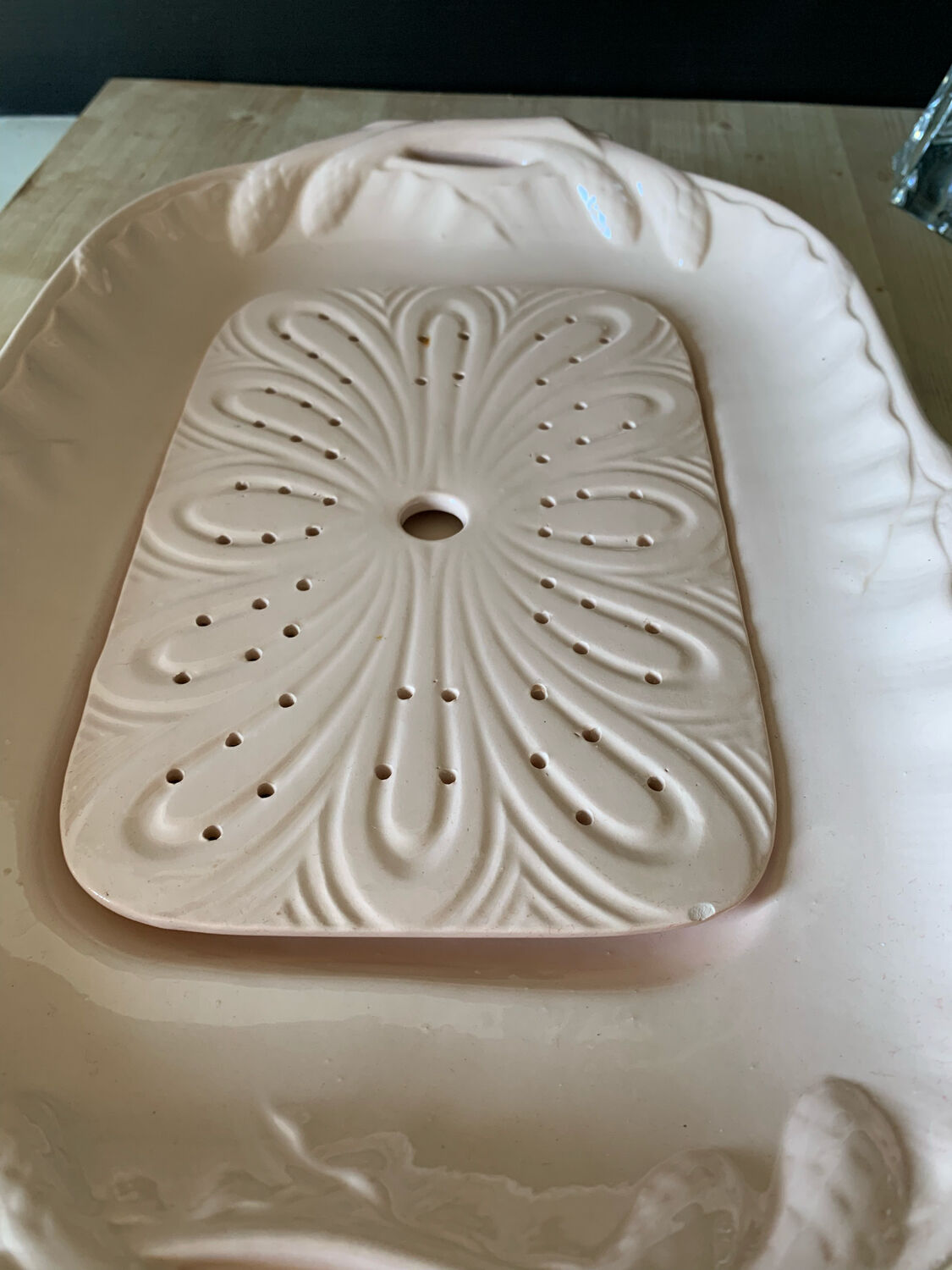 Asparagus dish Digoin Sarreguemines