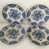 4 assiettes à dessert anglaises Ridgway Windsor bleues – Staffordshire