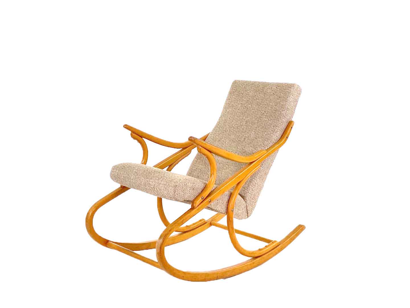 Vintage rocking chair by michael thonet for ton, 1960s