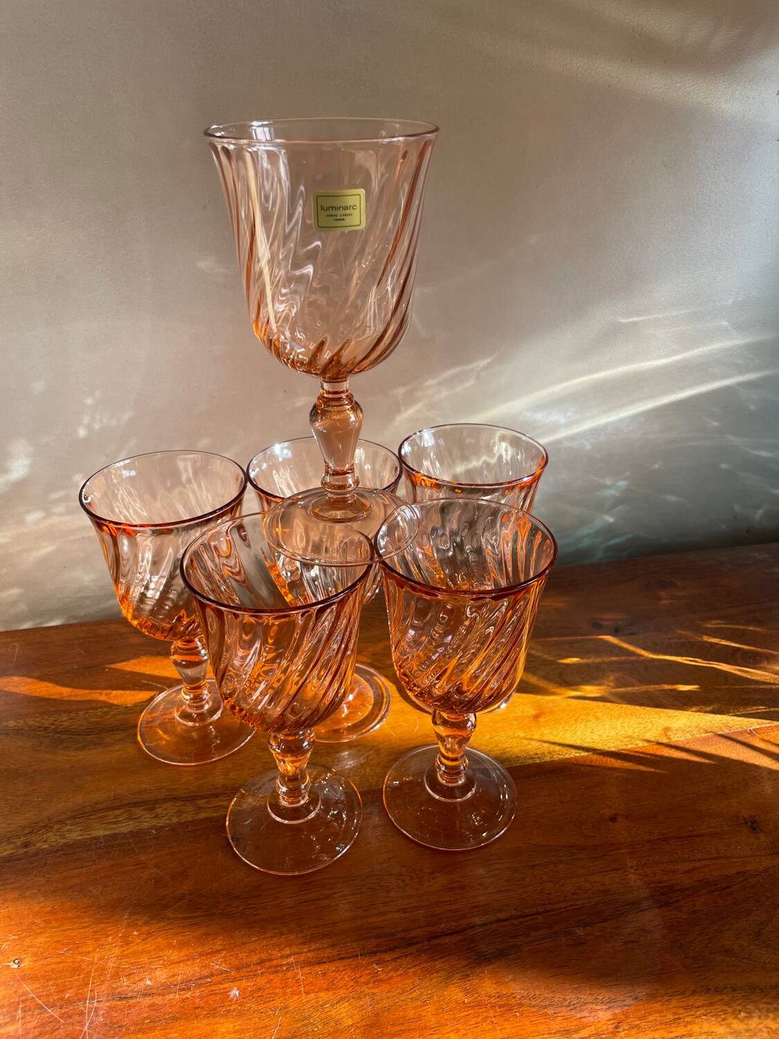 6 Rosaline water glasses