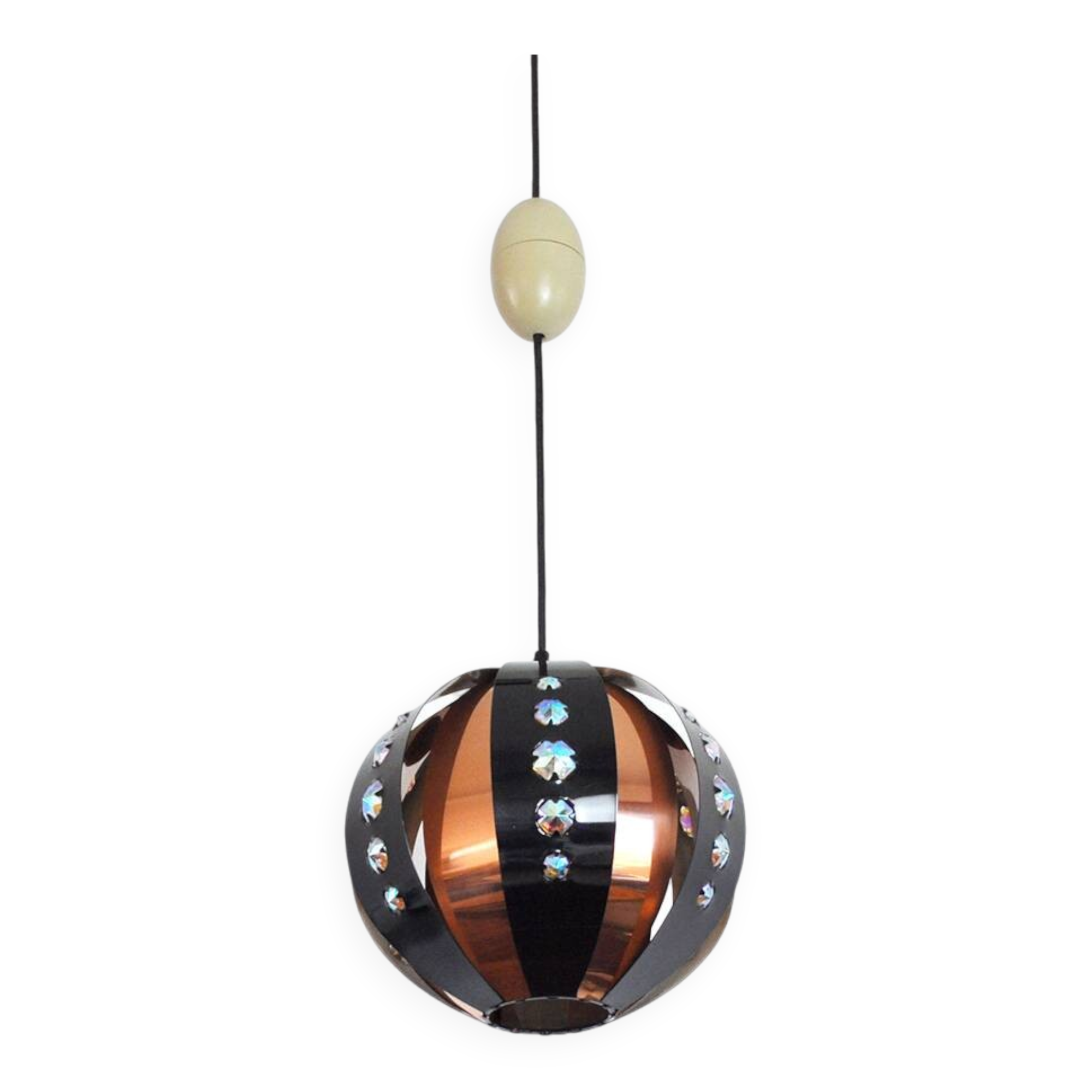 Danish copper pendant by Werner Schou for Coronell, 1970s