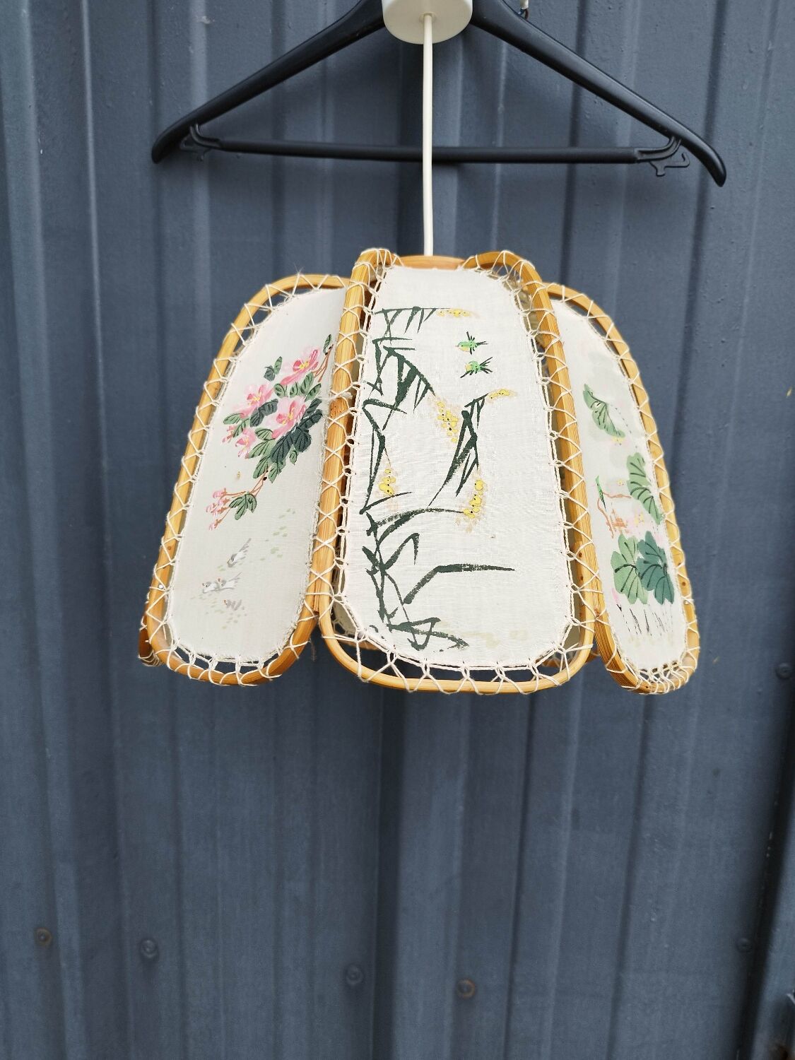 Suspension lampshade fabric vintage japanese pattern