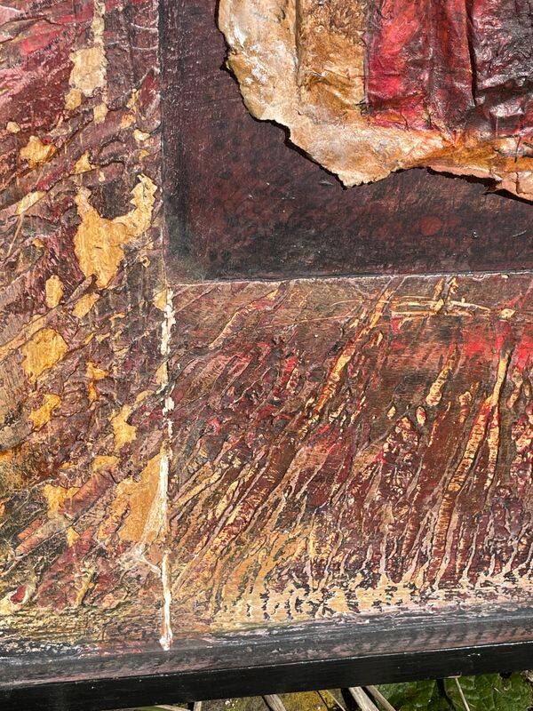 Painting "Study on Vegetable Paper" - 40 x 52 cm