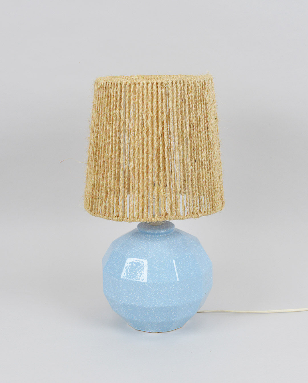 Lampe boule bleue mouchetée